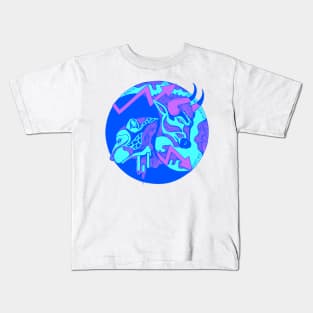 Blue Bull and Bear Kids T-Shirt